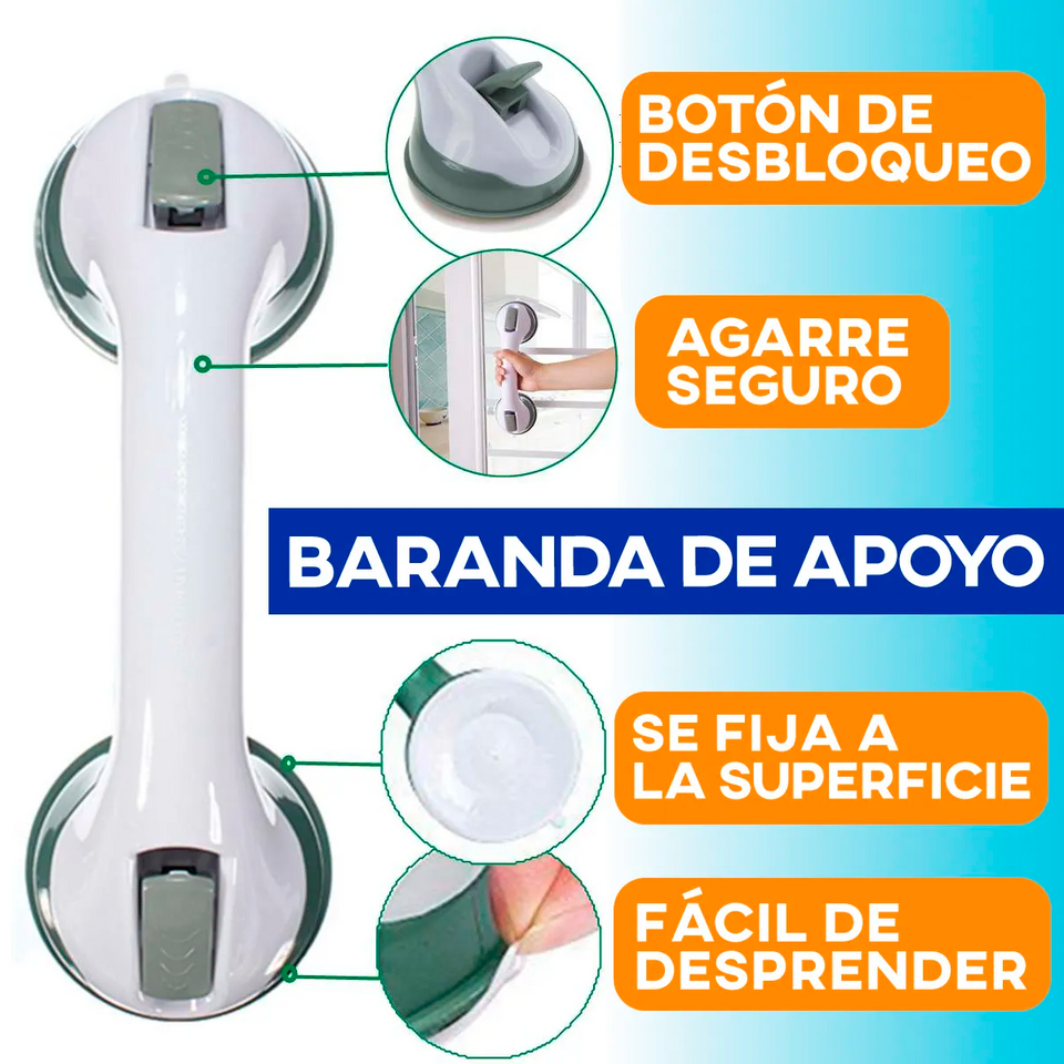 🛁 Barra Agarradera Anticaída con Ventosa